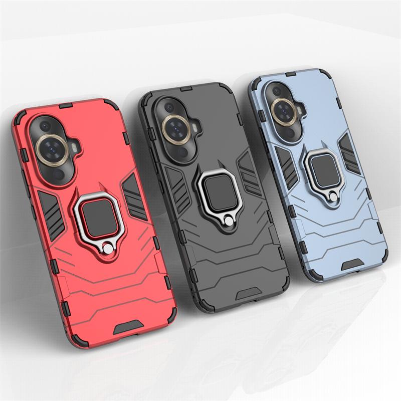 Чехол-накладка для Huawei Nova 12S Huawei Nova 12S Capas Противоударный бампер Кольцо Магнитный металлический держатель Чехол для Huawei Nova 12S Fundas