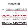 Эмблема с подчеркнутыми буквами DUAL MOTOR для TESLA Model 3 Y S X Автомобильный стайлинг Модификация Наклейка на значок багажника Хром Черный Аксессуары