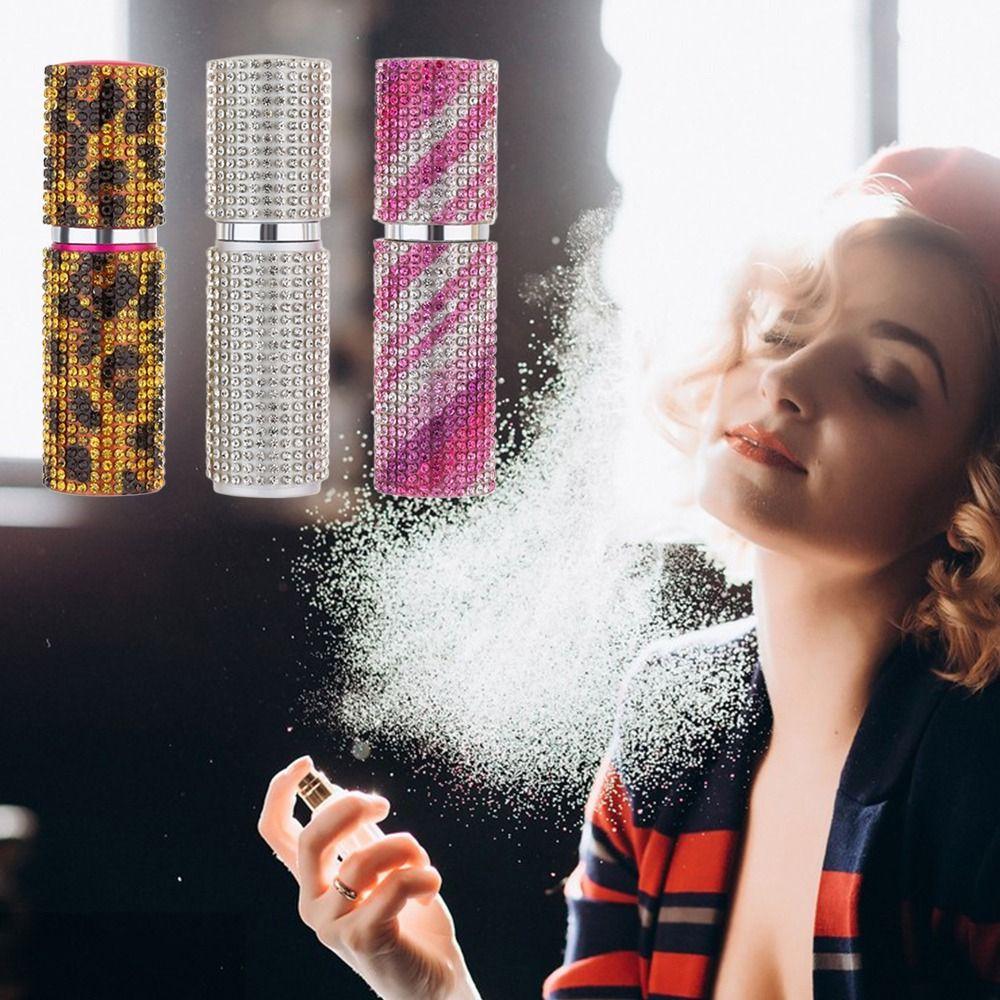 Diamond-Encrusted Perfume Spray Bottle Fine Mist Cosmetic Containers Atomizer  Travel