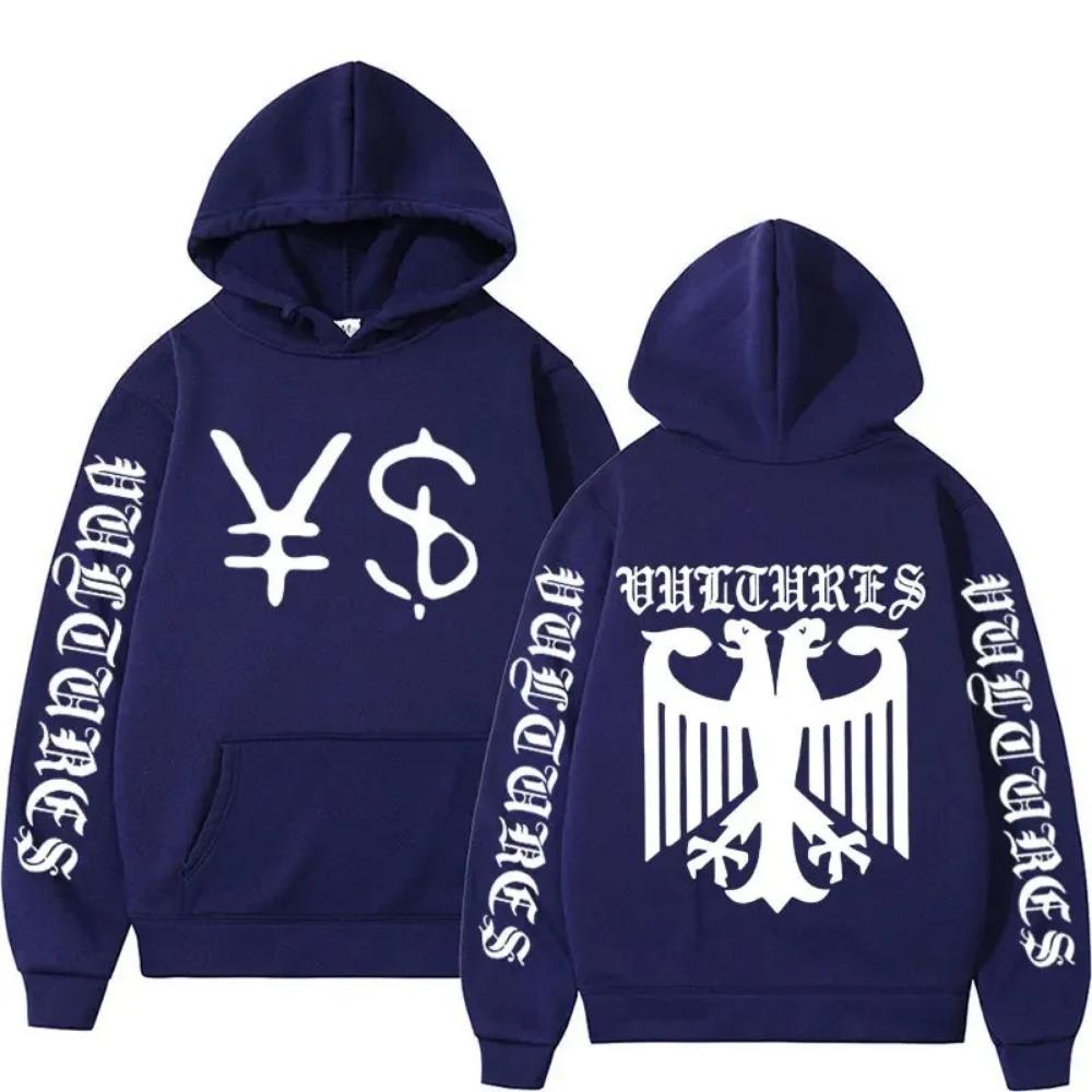 Kanye West Ye Ty Dolla Sign YS Vultures Hoodie Men Women Vintage Hip Hop Rap Hoodies Men Harajuku Fashion Pullover Sweatshirts