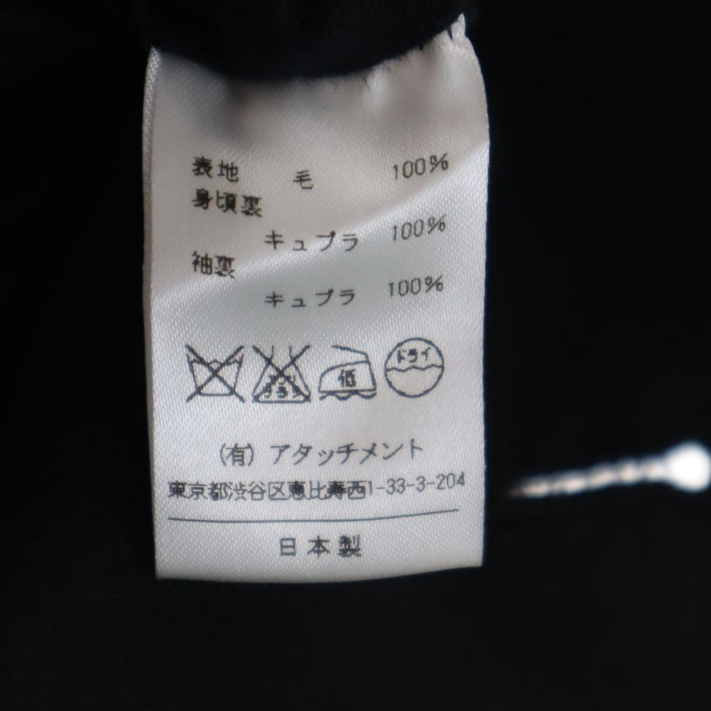 ATTACHMENT Made In Japan Wool Tailored Jacket 1 Black Men's Used