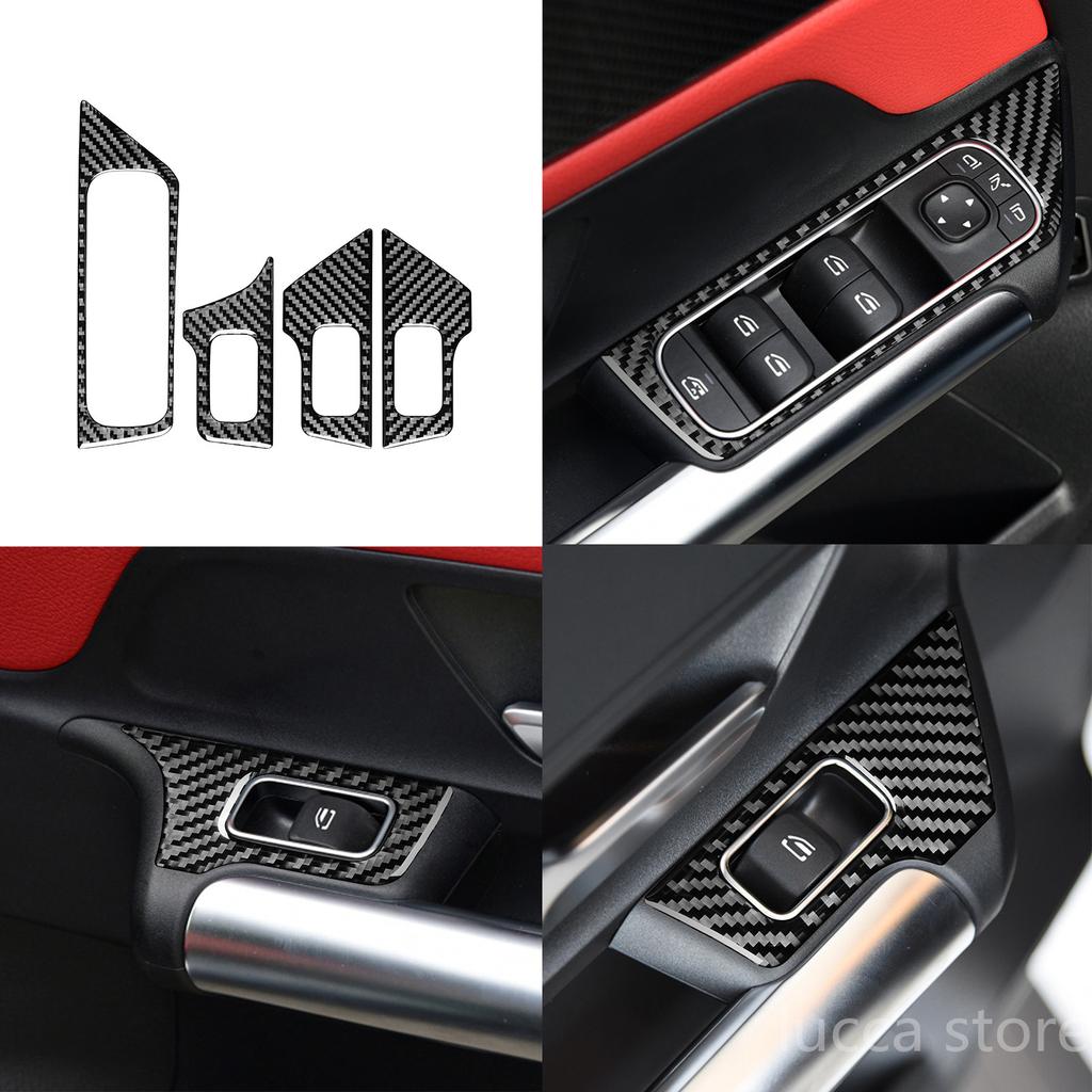 Углеродное волокно для Mercedes Benz GLB/B class w246 Панель управления Windows Подлокотник Дверная ручка Автомобильная наклейка Интерьер