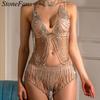 Stonefans Fashion Sexy Multi-layer Skirt and Top Set Bra Womens 2021 Thong Crystal Dress New Body Chain Jewelry Harness Festival
