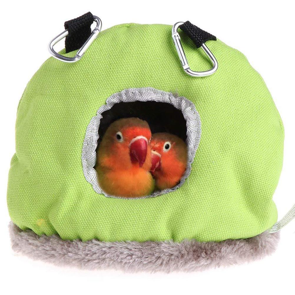Warm Bird Nest Round Soft Bird Nest Small Bird Plush Cage Winter Hanging Hammock