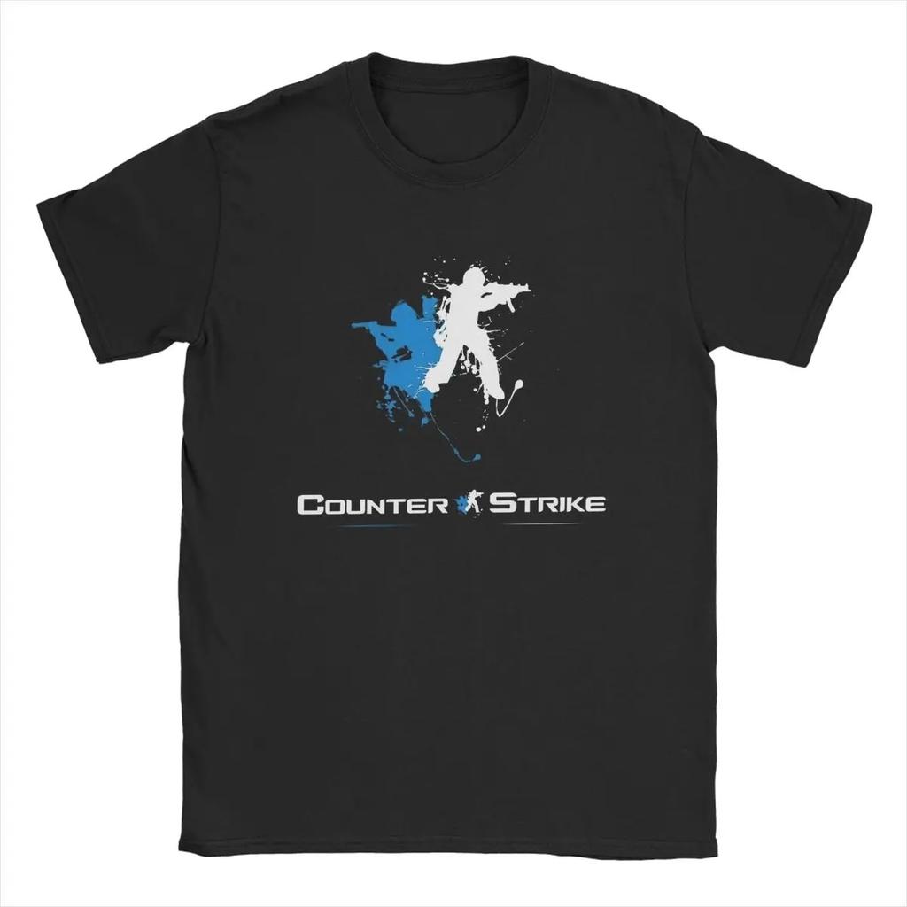 Мужские футболки CounterStrike 2 CS Go Потрясающая хлопковая футболка с коротким рукавом Игровые футболки для шутеров с круглым вырезом Одежда Подарок