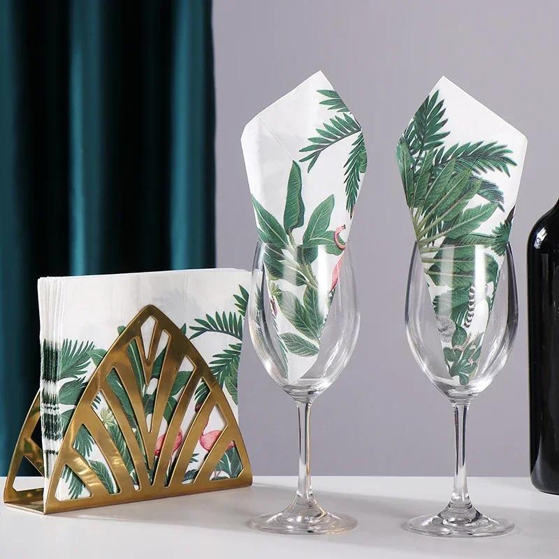 Одноразовые салфетки для вечеринок, двухслойные, 20 шт./упаковка, рисунок с изображением мультяшных фламинго