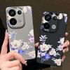 Мягкий чехол из ТПУ с цветочным принтом и текстурой из кожи для Xiaomi 13T Pro Poco X7 X6 M6 Pro Redmi Note 14 13 Pro 12 11, тонкий матовый противоударный чехол для телефона