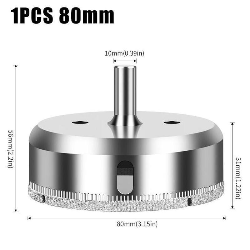 Алмазный перфоратор Интегрированное стальное сверло для стекла Плитка Стена Мрамор Перфоратор Гальваническое сверло Открывалка для стеклянных отверстий