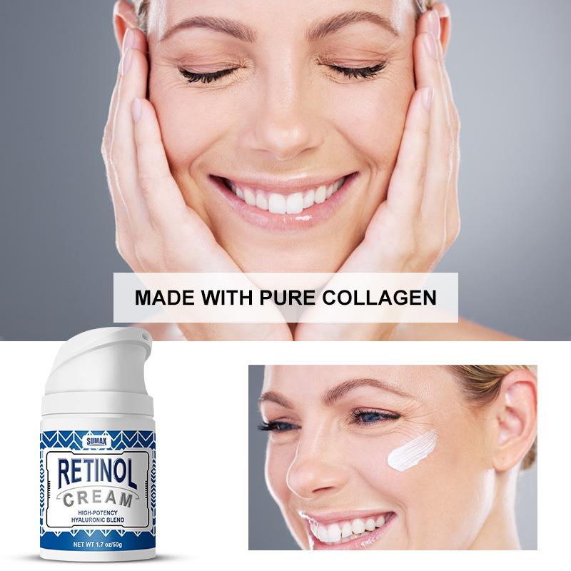 Крем для лица с прессованным ретинолом 50 мл Гладкий Нежный Сияющий и Полупрозрачный Быстрое Впитывание Кожей Ретинол Антивозрастная Сыворотка
