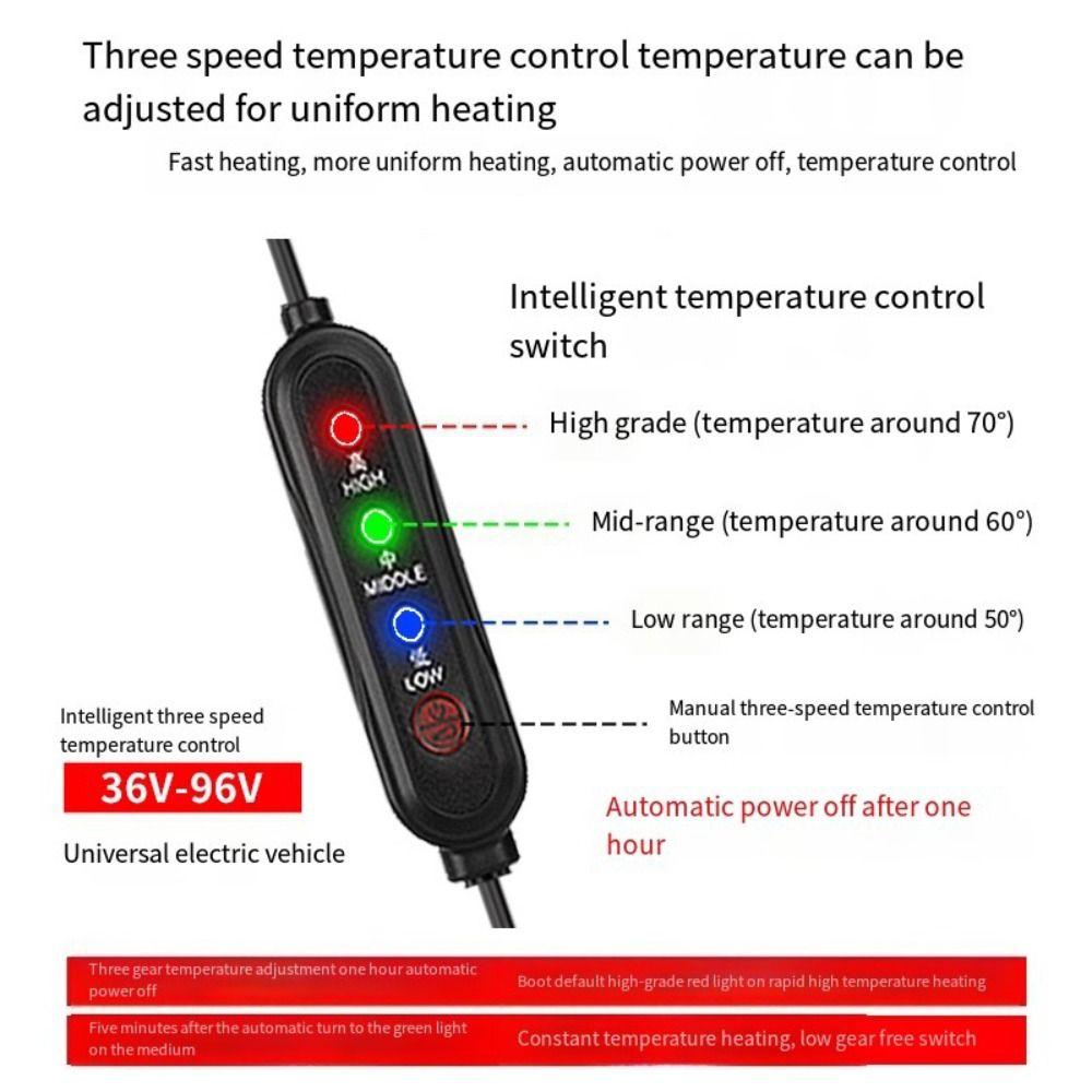 Non-slip Motorcycle Handlebar Warmer Warm Heating Handle Grips Cover Autumn/Winter