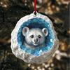 Акриловое подвесное украшение в виде животного, синий искусственный кристалл, отверстие, белка, божья коровка, птица, коала, опоссум, паук, подвеска на рождественскую елку, 2D плоское украшение