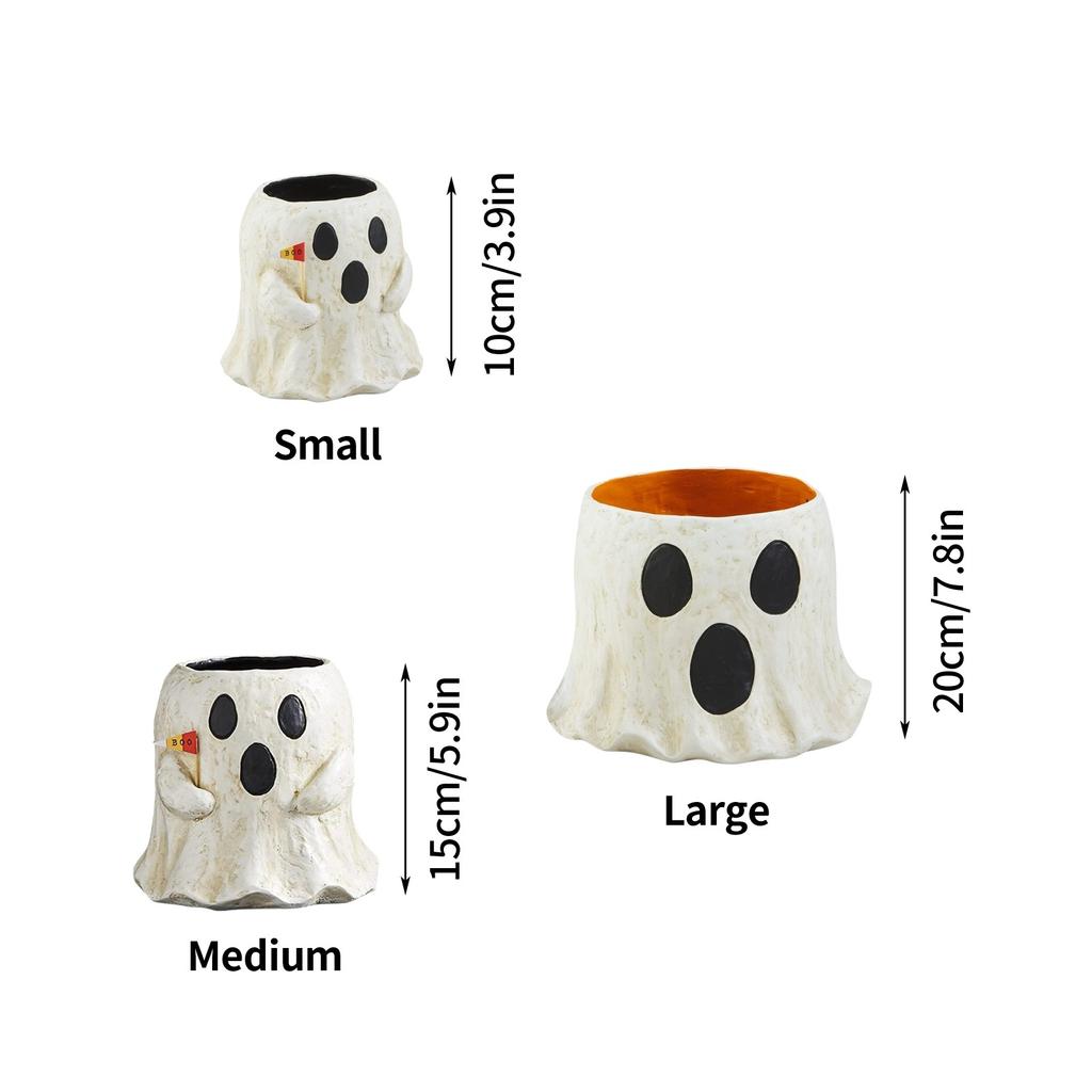 Милый дизайн привидения цветочный горшок суккулентный призрачный горшок для Хэллоуина цветочный горшок фигурка привидения украшения декор для крыльца двора