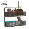 Bedroom Hanging Storage Rack Door Organizer with Hooks Sturdy Construction Mesh Hanger Hook Design Easy to Assemble Detachable Behind Basket