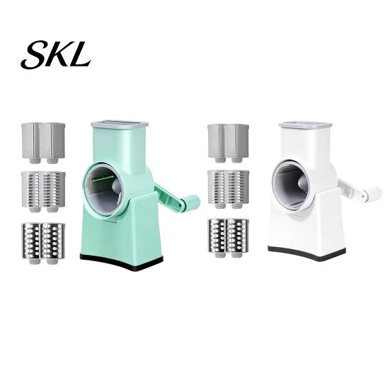 Manual Rotary Vegetable Shredder Multi-Purpose Shredder, Interchangeable Stainless Steel Blades Slicer, Hand Kitchen Gadget for Shredding Crank