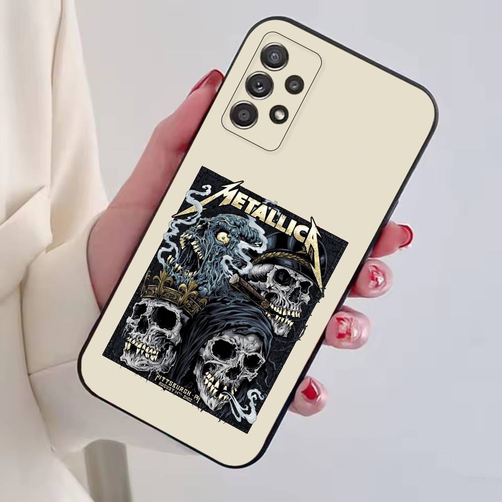 M-METALLICA Rock band Phone Case For Samsung S25,S24,S21,S22,S23,S30,Ultra,S20,Plus,Fe,Soft Silicone Black Cover