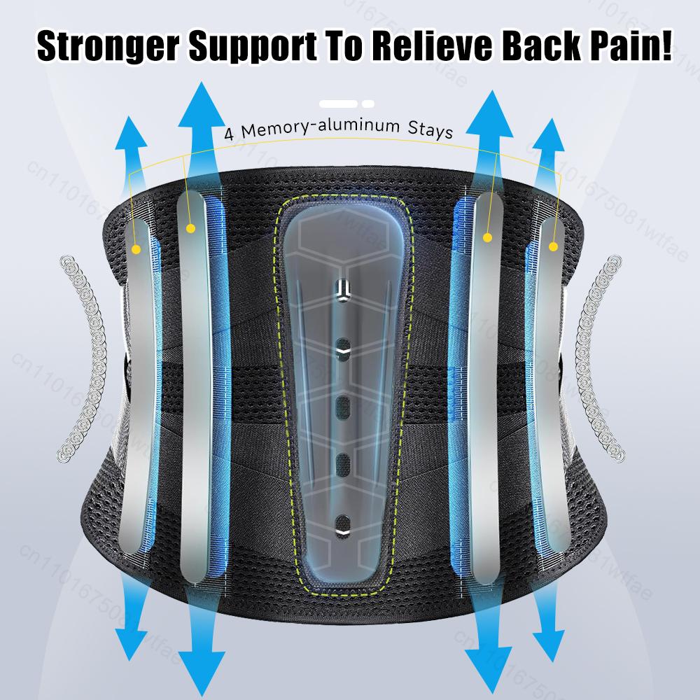 3D Back Braces Lumbar Pad for Relieving Back Pain Sciatica Herniated Disc Back Posture Corrector Spine Support Waist Protector Belt for Men Women