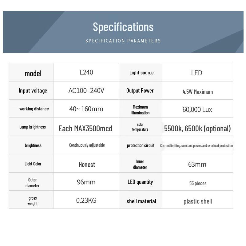 AOSVI Industrial LED Ring Light for Stereo Microscopes