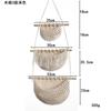 3-слойные настенные держатели для хранения на дверь и полки, хлопковая веревка, настенная корзина, сумка для хранения всякой всячины