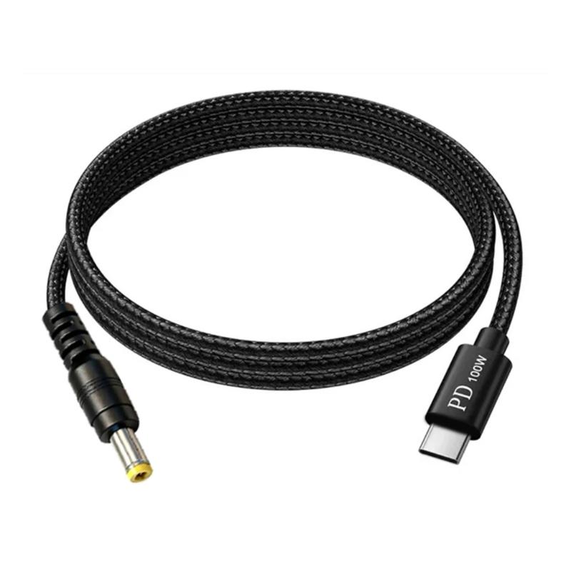 PVC Type C to DC5.5mm Chargers Cord Supporting 65W Fast Charge For Enhances Longevity And Portable Use