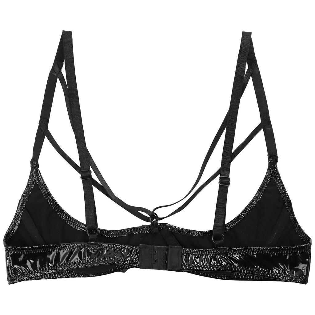 Женский бюстгальтер с открытой чашкой, экзотическая одежда, кожаный бюстгальтер с бантом на косточках, топы на бретелях, бюстгальтер, нижнее белье, нижнее белье