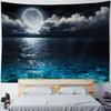 A beautiful lake and moon background tapestry made of polyester fiber suitable for living room bedroom and office.