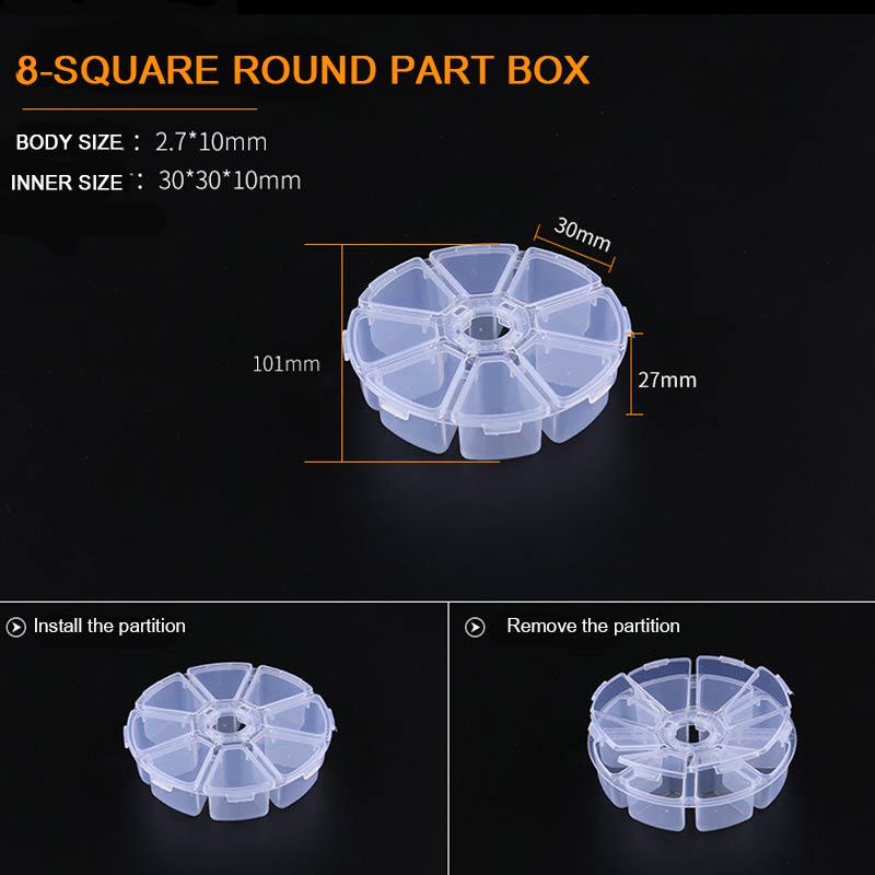 Органайзер Vogue 6-36 ячеек, пластиковая коробка для хранения бусин, регулируемый контейнер, популярный витринный шкаф для сережек, отделение для ювелирных изделий, держатель для винтов