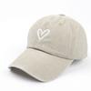 Peach Heart Embroidered Vintage Spring Summer Baseball Hat Women's Thin Style Couple Soft Top Duck Tongue Hat Men