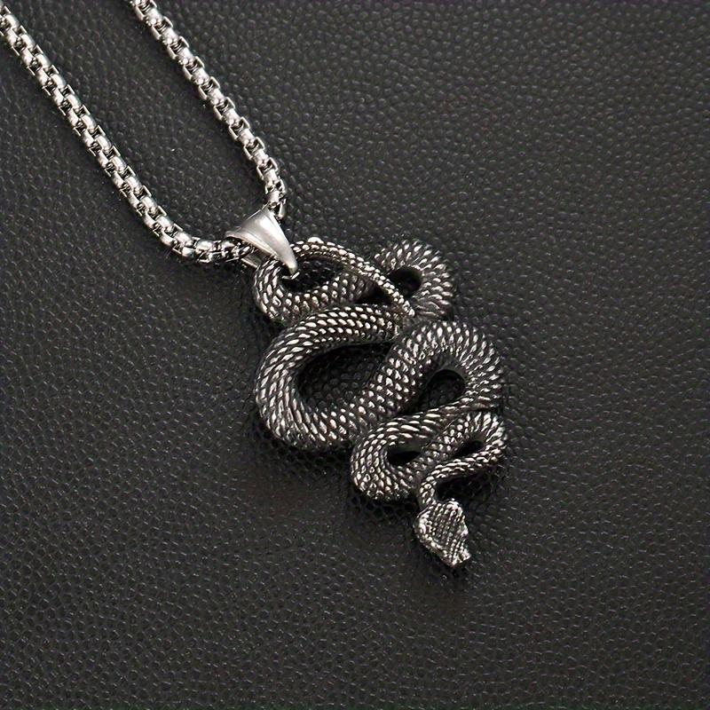 Модное мужское ожерелье со змеей в стиле хип-хоп, винтажное ожерелье, модное мужское ожерелье с подвеской