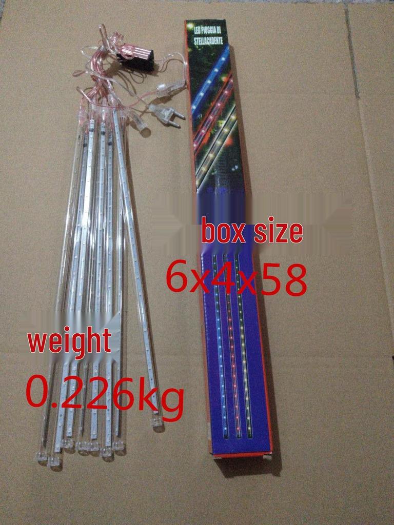 Waterproof Solar LED Meteor Shower String Lights - Outdoor Hanging Decorative Tree Lights