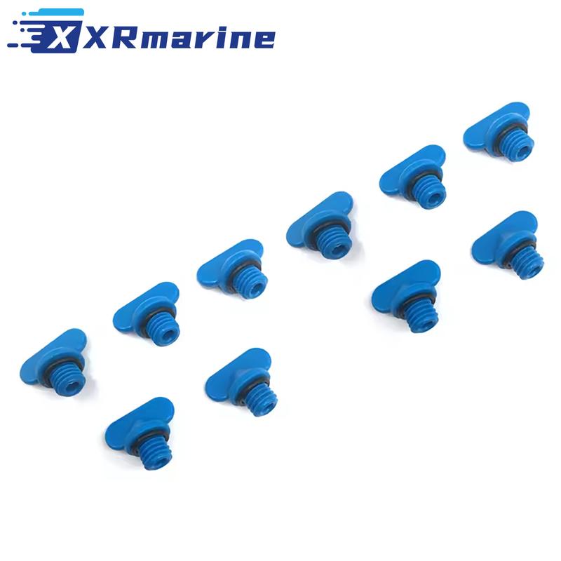 10Pack Exhaust Manifold Water Drain Blue Plug For MerCruiser 22-806608A1 22-806608A02 8M2000874