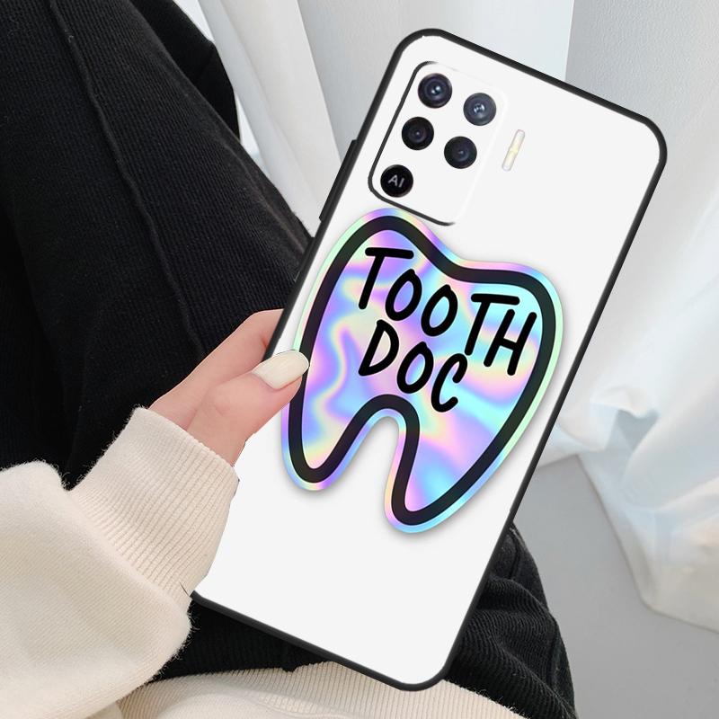Милый Чехол-Кейс для Зубов Стоматолога Для Oppo A18 A38 A58 A78 A98 A80 A60 A40 A96 A76 A16 A94 A74 A54 A15 A17 A57 A77 A5 Pro