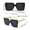 Luxury Oversized Square Sunglasses Vintage Shades Beach Sunshade Sunglasses  for Women & Men