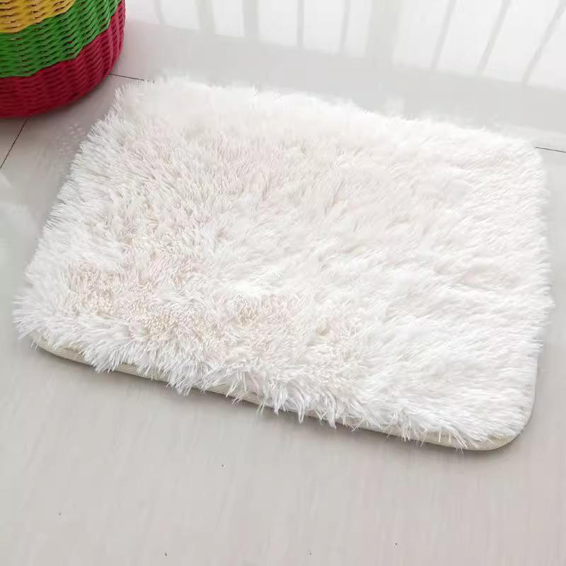 Толстый ковер с длинным ворсом в скандинавском стиле: Коврик с полным покрытием для гостиной, спальни или прикроватной тумбочки - грязеотталкивающее одеяло.