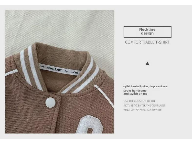 Корейская мода для девочек весна-осень 2024: Комплект из двух предметов: бейсбольная куртка и юбка на пуговицах