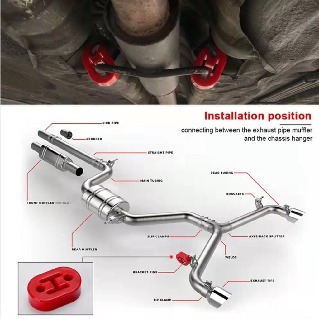 Подвеска глушителя GreenHarbor, Универсальное крепление, Кольцо, Втулка, Подвесная резина, 2 отверстия, 0,4 дюйма (11