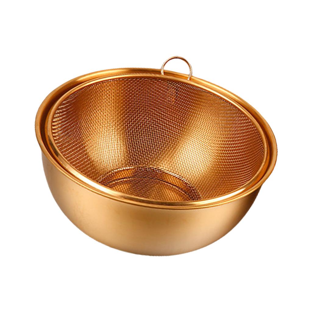 Дуршлаг из нержавеющей стали с миской для смешивания, многофункциональная кухонная корзина для мытья овощей, фруктов или слива макарон.