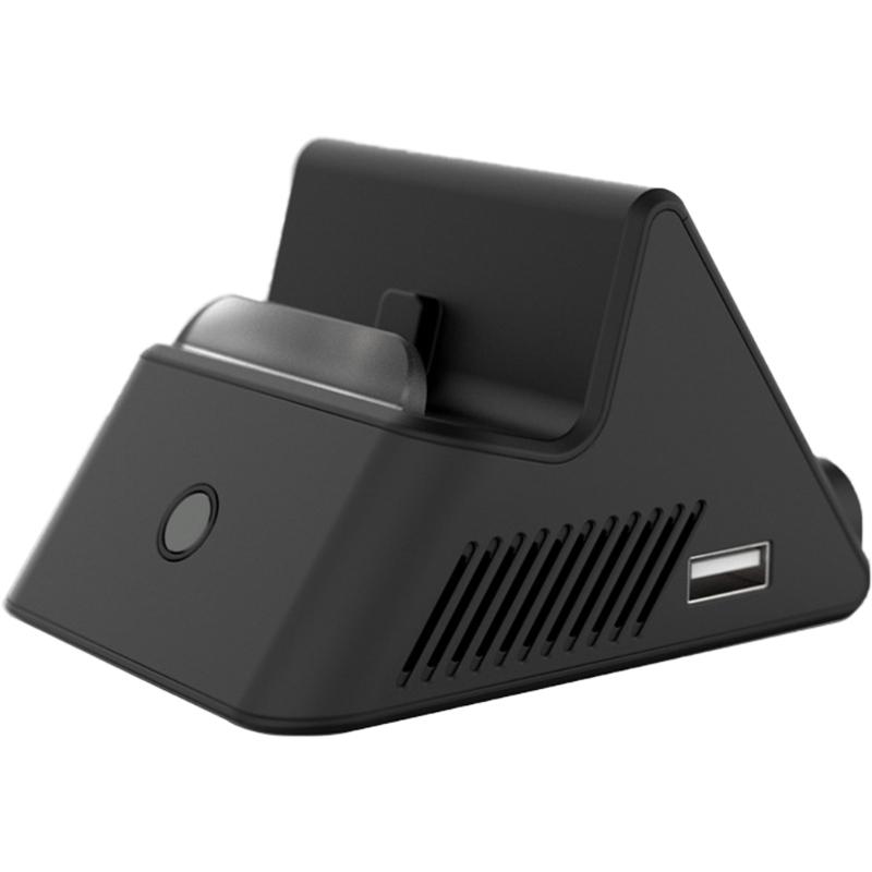 Replacement Charging Dock Station Stand Fit for NS TV Adapter Charging Adapter with Heatsink Function