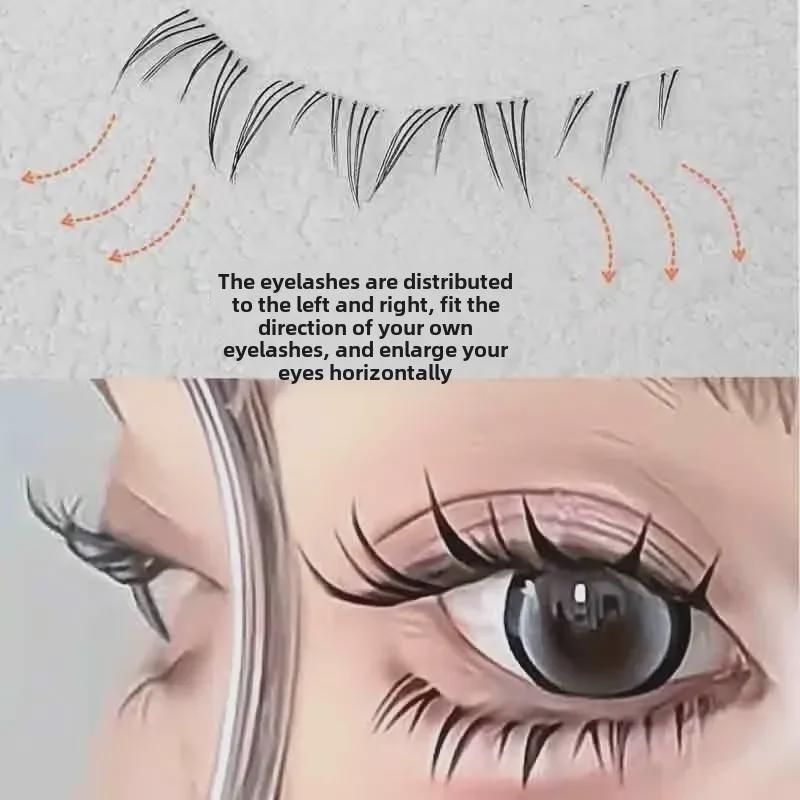 Накладные ресницы Moon Lady Polaris с прозрачным стержнем: Густые, дикие волосы для создания вьющегося, фотогеничного, мультяшного образа.