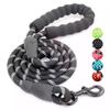 Reflective Multicolor Nylon Dog Leash with Foam Handle - Large & Medium, Explosion-Proof, Round Rope.