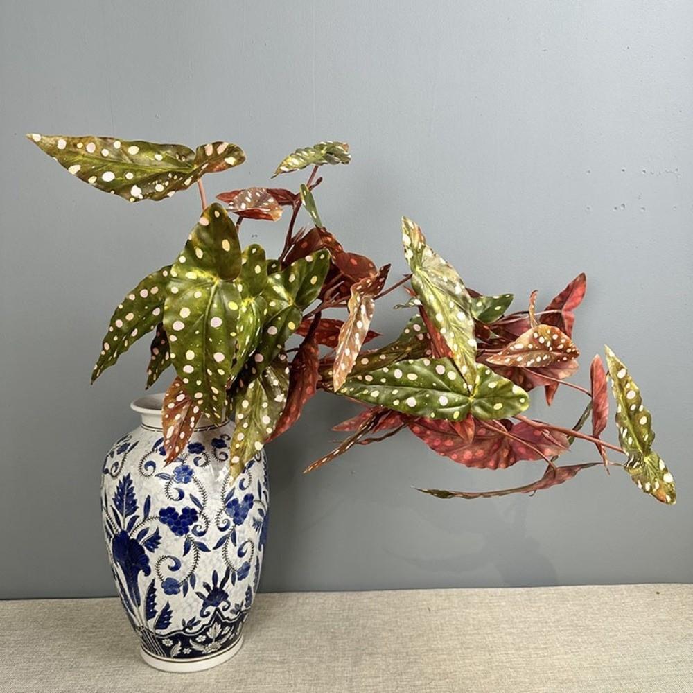 Long Branch Artificial Green Plants Realistic Plastic Simulation Greenery Handmade Artificial Leaf Branch Home Office Decor