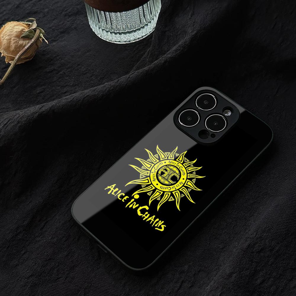 Ретро Музыка Alice In Chains Чехол для Телефона Закаленное Стекло Для IPhone 16 17 13 14 12 15 11 Pro Max Plus Mini XR SE2020 Coque