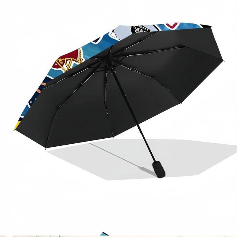 NFL Print Automatic Open Close Umbrella, Portable Foldable Umbrella, for Outdoor Commute Camping Trip, Ideal Birthday Gift