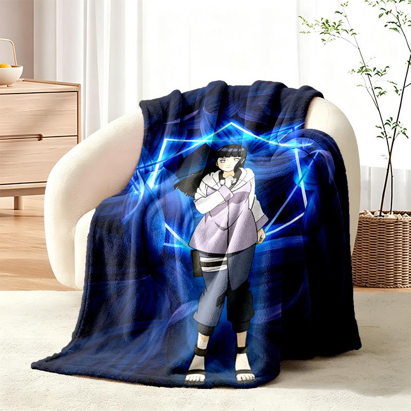 Hyuga Hinata blanket Flannel Blanket Soft Cozy Plush Throw for Sofa Bed Lightweight Home Decor
