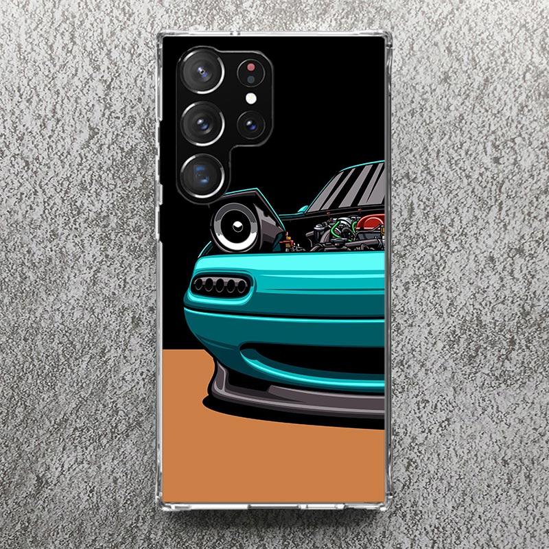 JDM Машина MX5 Милый Принт Мягкий Чехол для Samsung Galaxy S25 S24 S23 S22 Ultra S21 Plus S20 FE Чехол для Телефона S10 + Edge Чехол