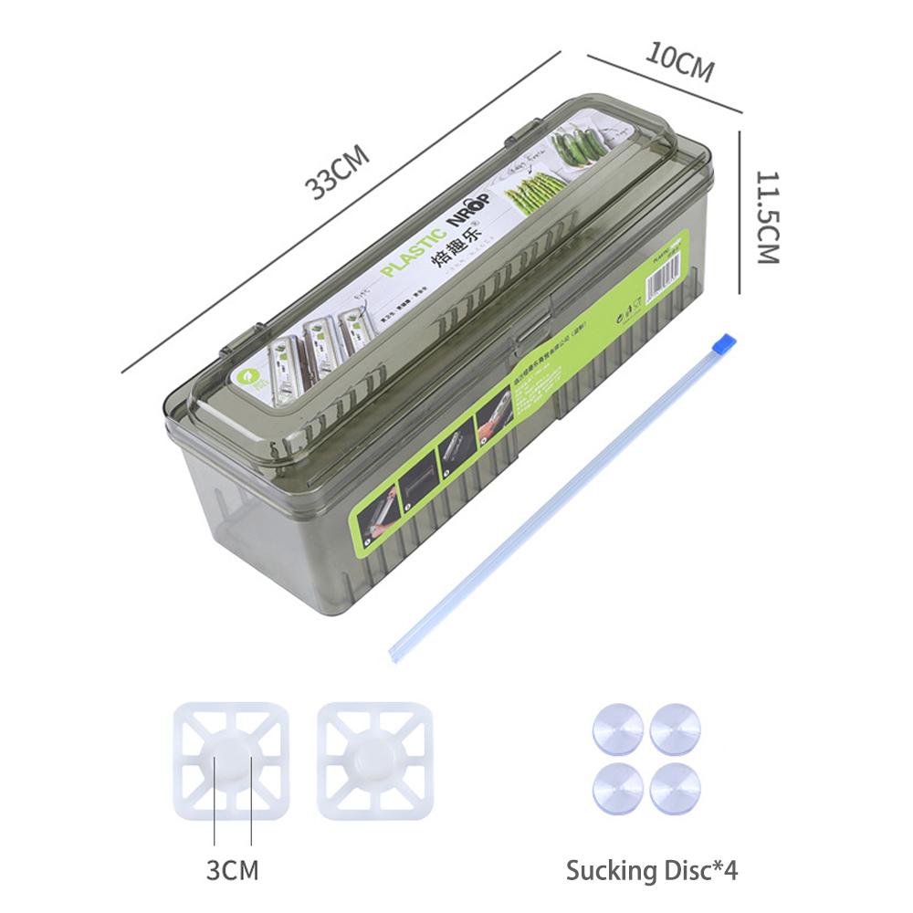 Plastic Wrap Dispenser Fixing Foil Cling Film Cutter Food Wrap Plastic Sharp Dispenser Cutter Organizer Kitchen Tool Accessories