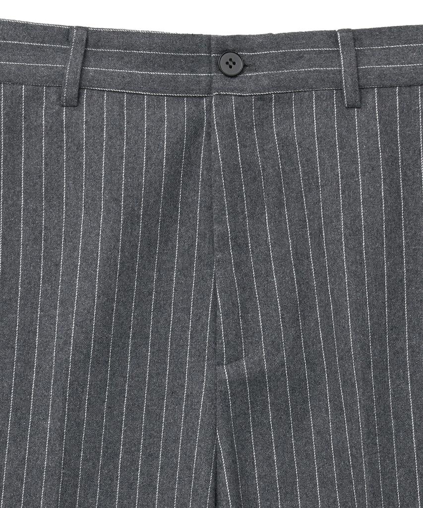 NOIRER Classic Wide Straight Slacks (Stripe Grey)