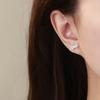 Hollow Bow Ribbon Earrings Sweet and Cute Niche High-end Ear Piercing Ear Decoration