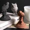 Хэллоуин Готический Стиль Ворон Силиконовая форма Подсвечник Поделка Настольное Украшение Хэллоуин Подсвечник Подсвечники Декор f