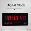 Цифровые очень большие светодиодные настенные часы для декора стола с календарем температуры 12/24 часа