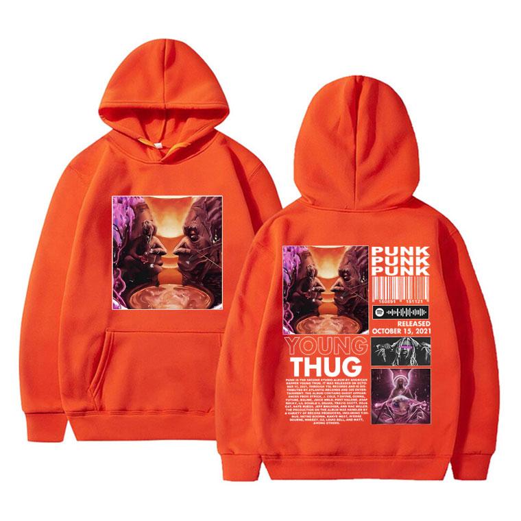 Rapper Young Thug Punk Album Music Print Hoodie Unisex's Hip Hop Rap Style Sweatshirt Unisex Oversized Streetwear Male Premium Hoodies
